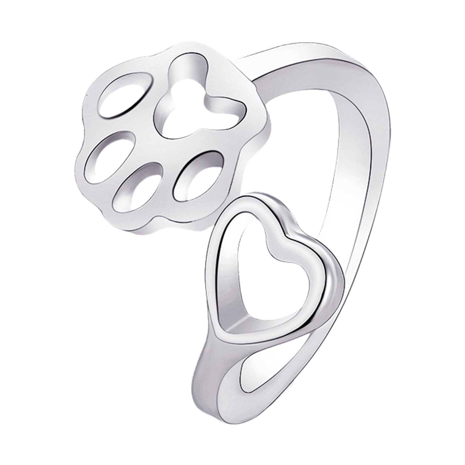 thumbnail image 2 of Cute Cat Anillos para Mujeres Adolescentes Niñas Ajustable Cat Ears Cat Animal Finger Ring Pareja Cartoon Little Cat Pet Regalo Joyería, 2 of 2